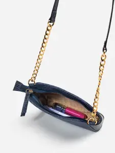 ESTALON Textured Structured Shoulder Bag with Chain Strap Handbags