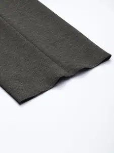 Van Heusen Men Charcoal Grey Slim Fit Formal Trousers