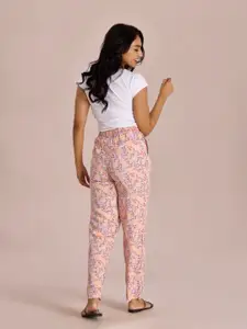 Go Colors Women Pink Printed Lounge Pants