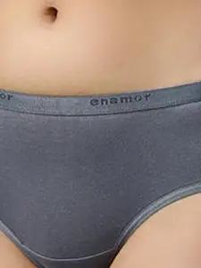 Enamor CR02 Full Coverage Mid Waist Cotton Hipster Panty with Soft Elastic- Assorted