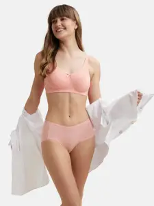 Jockey Wirefree Non Padded Cotton Full Coverage Solid Moulded Everyday Bra-FE41