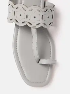 Anouk Women Laser Cut Detail One Toe Flats