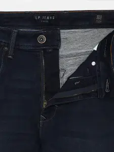 Louis Philippe Jeans Men Navy Blue Slim Fit Light Fade Jeans