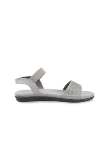 WALKWAY by Metro Women Grey Open Toe Flats