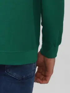 Van Heusen Sport Men Green Typography Printed Sweatshirt