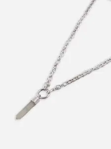 The Bro Code Men Silver-Plated Necklace & Set Of 3 Beaded Bracelets