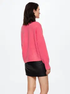 MANGO Women Red Solid Sustainable Pullover