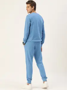 Kook N Keech Men Blue Solid Sweatshirt and Joggers