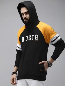 The Roadster Life Co. Men Brand Logo Printed Hooded Sweatshirt