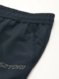 Sztori Men Plus Size Quick Dry Sports Joggers With Brand Logo Print Detail