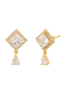 Voylla Gold-Plated Contemporary Drop Earrings