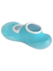 Yellow Bee Boys Blue Patterned Anti-Skid Rubber Sock Shoes