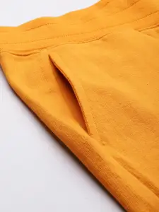 Kook N Keech Men Mustard Yellow Solid Tracksuit