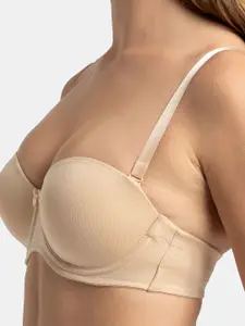 Jockey Under Wired Padded Soft Touch Full Coverage Multiway Styling Strapless Bra-1831