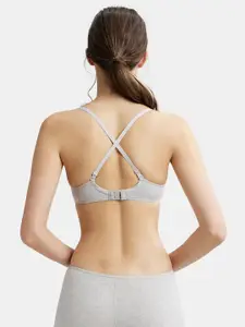 Jockey UnderWired Padded Cotton Medium Coverage Multiway Styling Tshirt Bra-1245