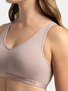 Jockey Wirefree Padded Cotton Full Coverage Sleep Bra with Removable Pads-ES04