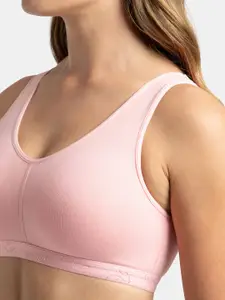 Jockey Wirefree Padded Cotton Full Coverage Lounge and Sleep Bra with Removable Pads -ES04