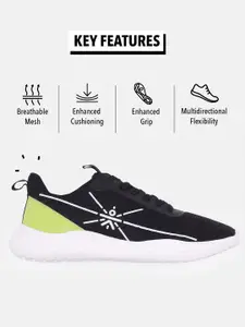 CULT Men Black Mesh Running Shoes