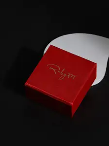 Ruby Raang Women Gold-Toned & White Brass Kundan Gold-Plated Link Bracelet