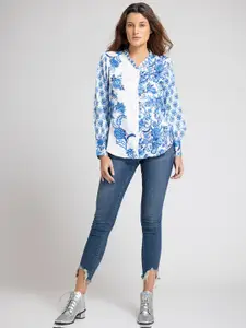 SHAYE Comfort Fit Floral Printed Casual Shirt