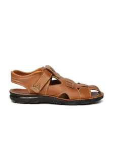 Paragon Men Tan & Black Comfort Sandals