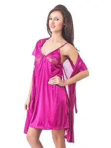 Fasense Women Pink Nightdress