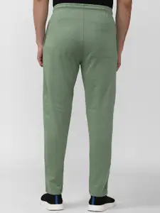 Peter England Men Green Solid Track Pants