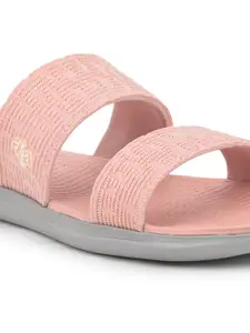 Liberty Women Peach-Coloured Open Toe Flats