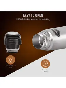 Cello Silver-Toned Lifestyle Stainless Steel Hot Or Cold Water Bottle 750 ML