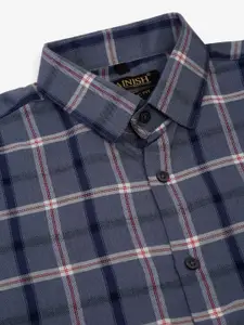 JAINISH Men Classic Tartan Checked Pure Cotton Formal Shirt