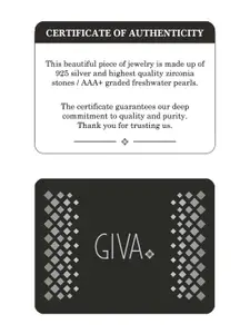 GIVA 92.5 Sterling Sliver Gold-Plated & CZ Studded Pendant With Link Chain