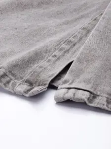 The Roadster Life Co. Women Solid Mid-Rise A-Line Denim Skirt