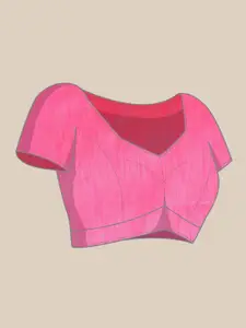 Anouk Ethnic Motifs Embroidered Pure Chiffon Saree