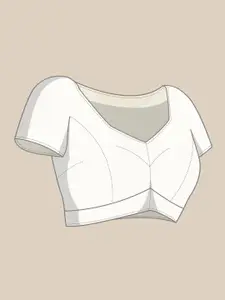 Anouk Embroidered Zari Detail Pure Cotton Saree