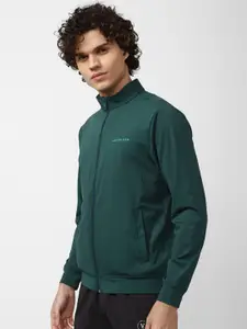 Van Heusen Flex Men Green Mock Collar Bomber Jacket