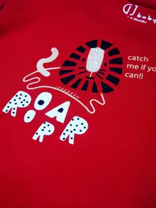 Gini and Jony Boys Red & Blue Printed T-shirt with Trouser