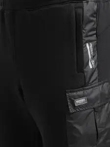 Wildcraft Men Black Solid Mid-Rise Joggers