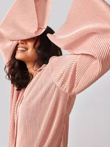 The Label Life Women Pink Solid Casual Shirt