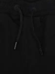 Peter England Boys Black Typography Printed Cotton Shorts