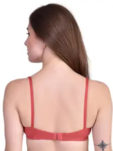 Designer Bugs Red & Purple Pack of 3 Cotton Non Padded T-shirt Bra