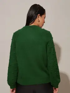 20Dresses Women Green Cable Knit Pullover