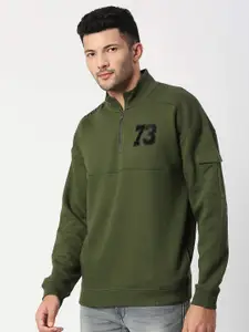 Pepe Jeans Men Green Solid Sweatshirt