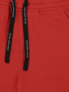 Peter England Boys Red Cotton Shorts