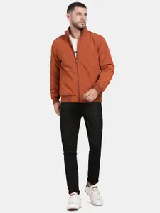 t-base Men Rust Windcheater Bomber Jacket