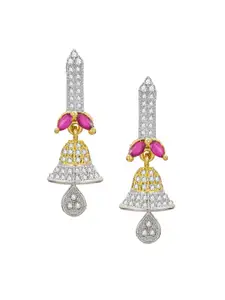 aadita Set of 4 Gold-Plated Contemporary Drop Earrings