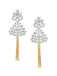 aadita Women Pack Of 4 White & Pink Contemporary Drop Earrings