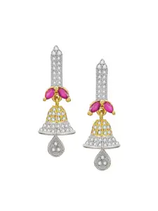 aadita Women Pack Of 4 White & Purple Contemporary Drop Earrings