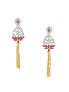 aadita White & Gold-Toned Set of 4 Contemporary Drop Earrings