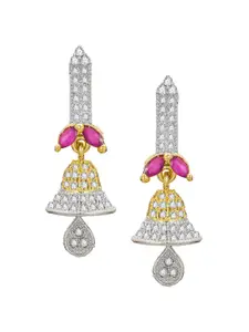 aadita White & Gold-Toned Set of 4 Contemporary Drop Earrings