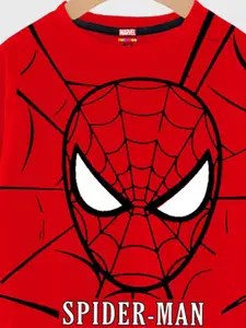 KUCHIPOO Boys Red Printed Sweatshirt